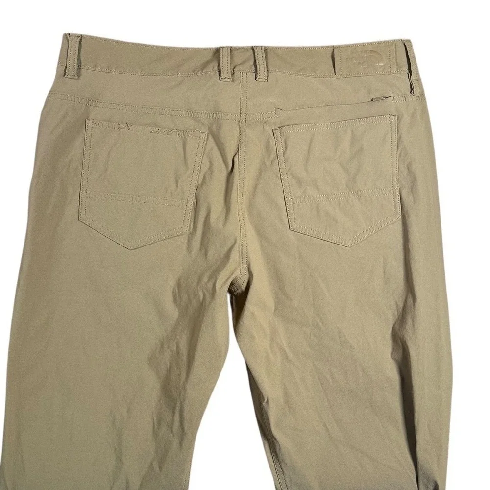 The North Face Mens Regular Fit Khaki Hiking Pants Outdoor Stretch Chino Size 36